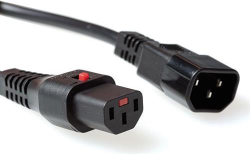 Produktbild Iec Lock 230V connection cable C13 lockable - C14 black 1.50 m (1.50 m)