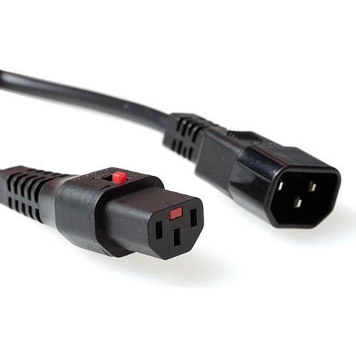 Thumbnail - Iec Lock 230V connection cable C13 lockable - C14 black 1.50 m (1.50 m), Stromkabel