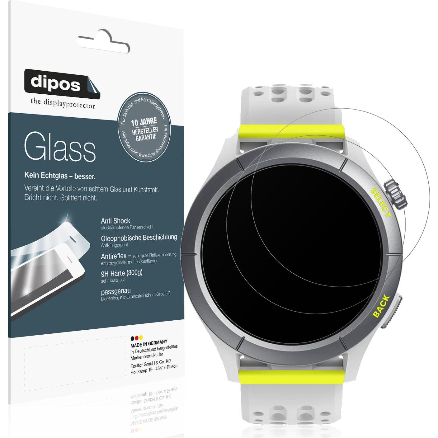 Dipos Displayschutz Anti-Shock, Smartwatch Schutzfolie, Transparent