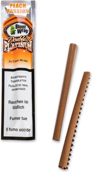 Actual product image Blunt Wraps Double Platinum Peach Passion 2 in 1