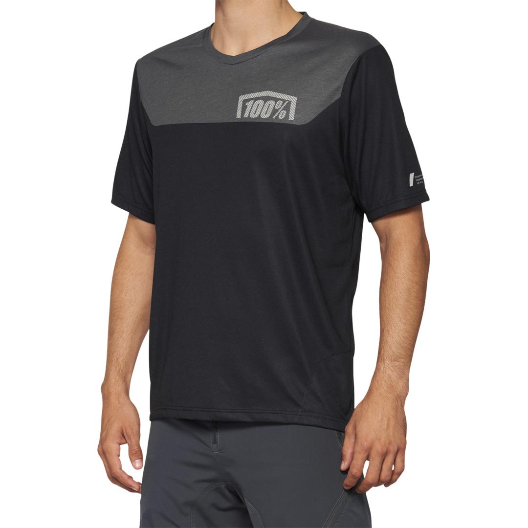 100%, Herren, Velotrikot, Airmatic Jersey (M), Schwarz, M