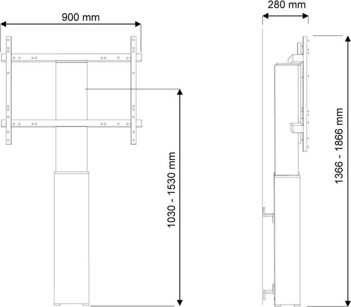 Immagine prodotto Neomounts PLASMA-W2250SILVER Supporto elettrico da parete per display VESA da 200x200 a 800x600 Colore argento