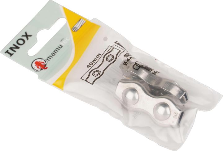 Produktbild Mamutec Rostfrei Drahtseilklemme Duplex 4 mm 2 Stk.