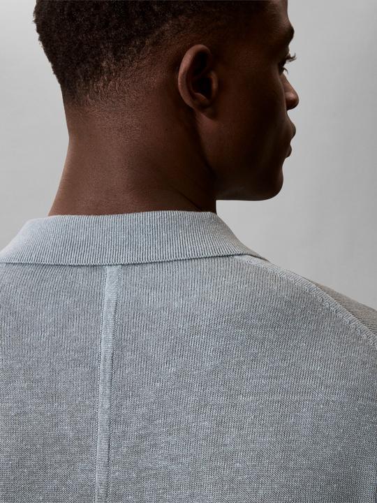 Image du produit Calvin Klein Linen Blend Short Sleeve Polo Jumper (XL)