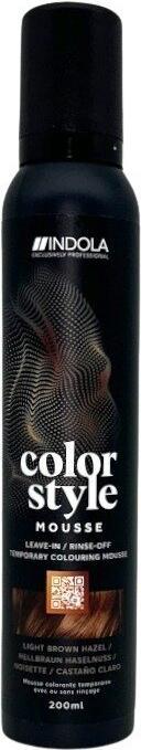 Immagine prodotto Indola Colore Stile Mousse Marrone Chiaro Nocciola 200 ml (200 ml, Agente schiumogeno)