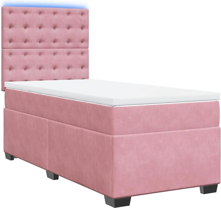 Actual product image vidaXL Bo x spring bed with mattress 160 x 200 cm velvet (160 x 200 cm)