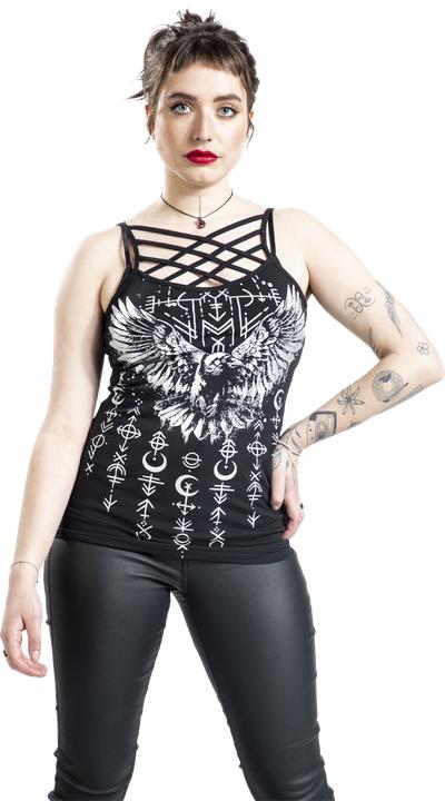 Produktbild Black Premium Tank-Top with Raven Frontprint (S)