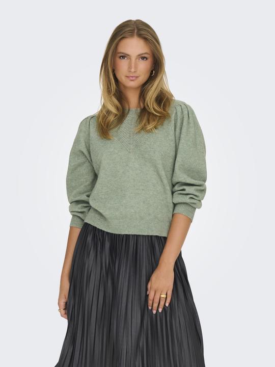 Produktbild JdY Rundhals Gerippte Ärmelbündchen Raglan-Ärmel Pullover Strickpullover (XS)