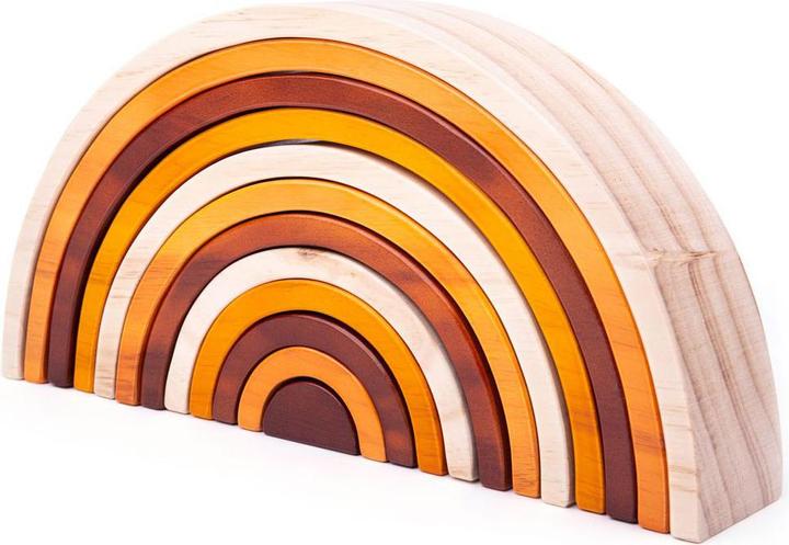 Actual product image Bigjigs Large wood pile Rainbow Natural