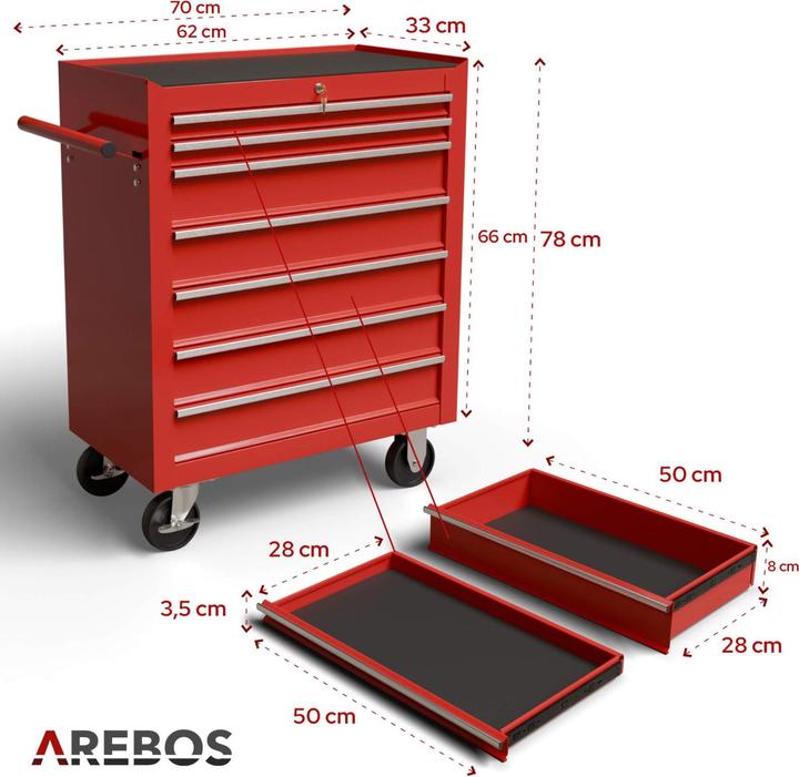 Image du produit Arebos Chariot à outils (1 x)