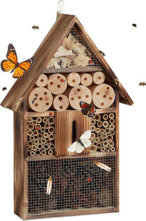 Produktbild Relaxdays Insektenhotel (Florfliegen, Wildbienen, Marienkäfer, Grabwespen)