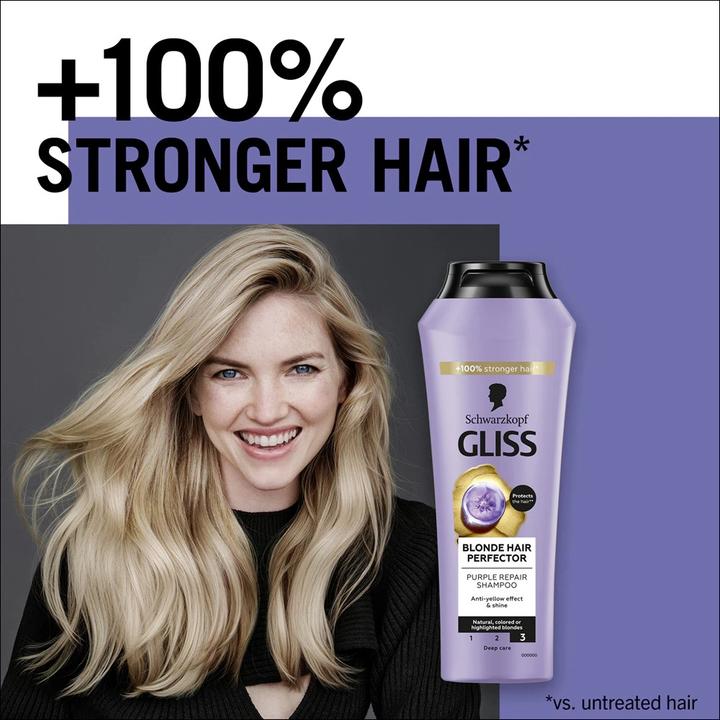 Image du produit Schwarzkopf Perfecteur de cheveux Gliss Blonde (Shampoing liquide, 250 ml)