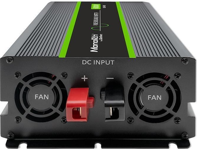 Productafbeelding Qoltec Przetwornica napięcia Monolith | 3000W | 6000W | 24V na 230V | Czysty Sinus | LCD