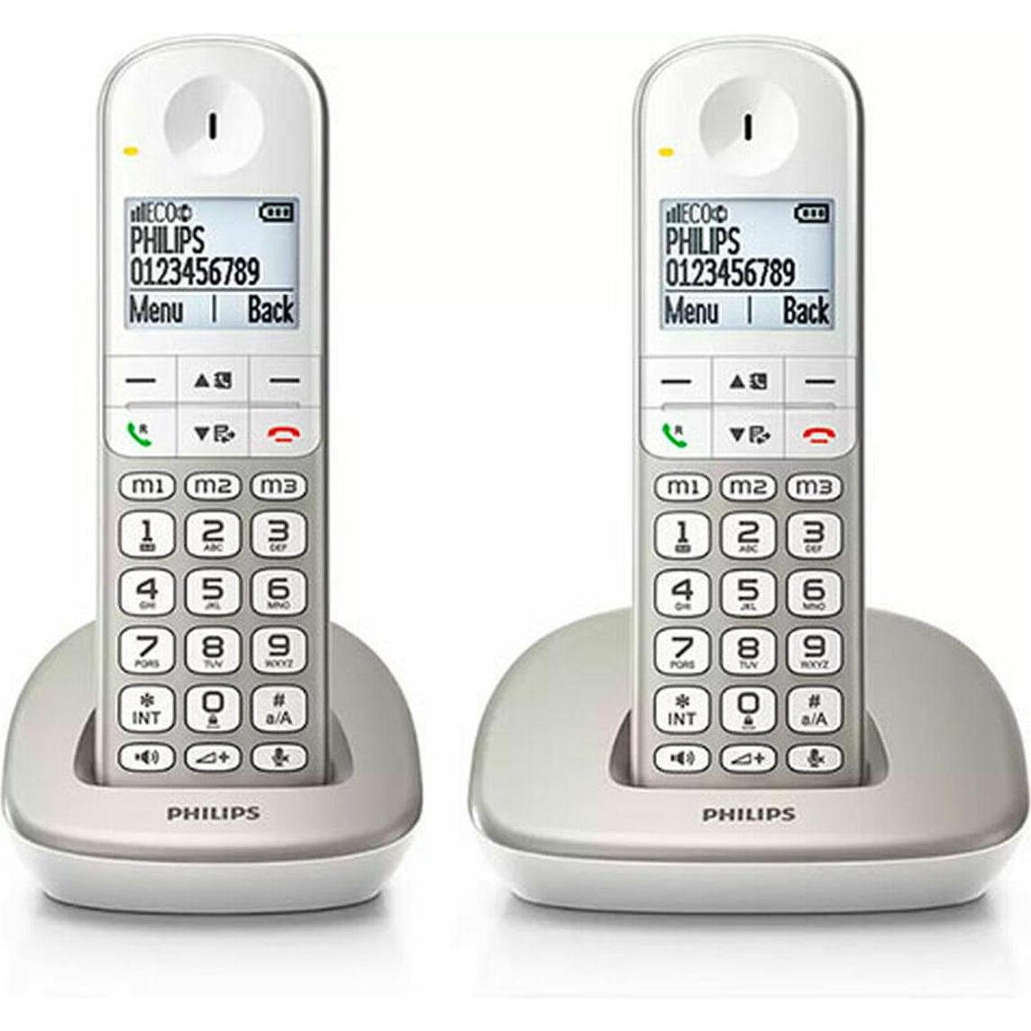 Philips XL4902S - Draadloze Senioren DECT Telefoon - 2 Handsets - Wit, Telefon, Weiss