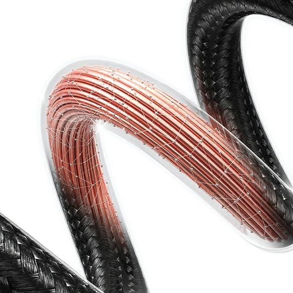 Actual product image Usams Cable USB na Micro-USB 2A 2m Fast Charging stalowy/tarnish SJ670USB01 (US-SJ670) (2 m, USB 2.0)