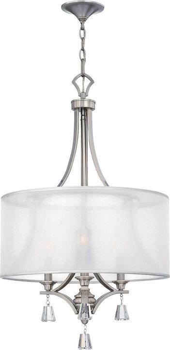 Elstead Lighting Mime chandelier E14 triple brushed nickel (48.30 cm)