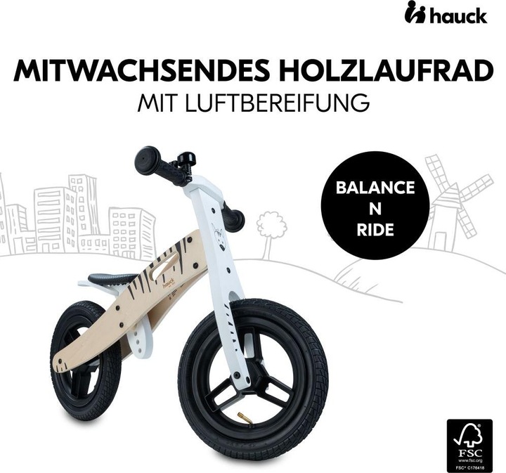 Image du produit Hauck Balance N Ride Zebra (12")