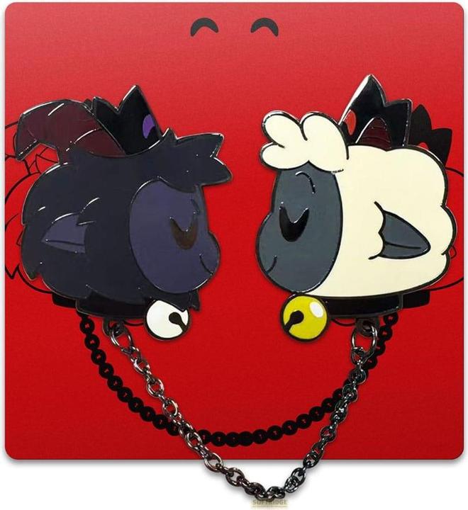 Actual product image Youtooz Cult of The Lamb Ansteck-Pin Goat & Lamb 5 cm