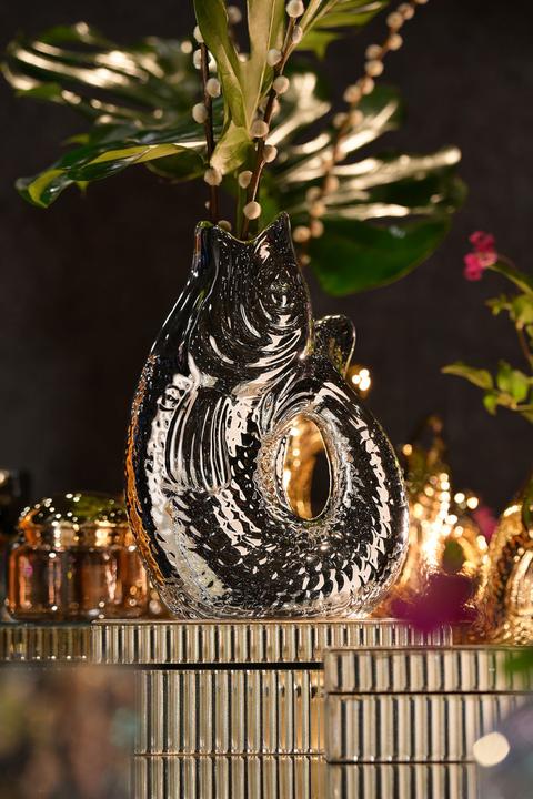 Produktbild Giftcompany Monsieur Carafon Vase / Karaffe Fisch S silber 1,2l (1 x, 1.20 l)