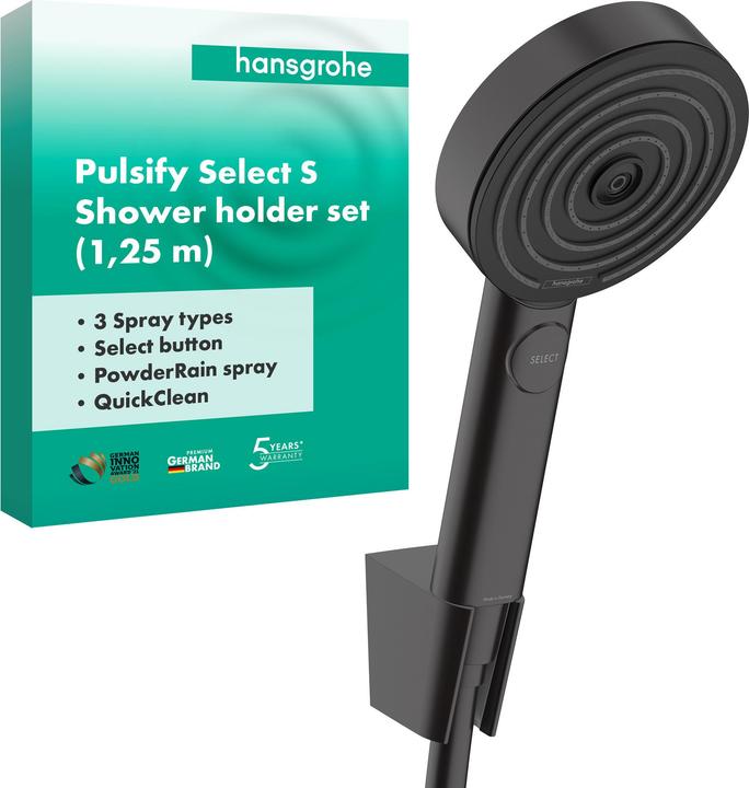 Produktbild hansgrohe Pulsify Select S Duschkopfhalterungset 105 Relaxation mit Duschschlauch 125 cm (3 Strahlarten, 11.40 l/min)