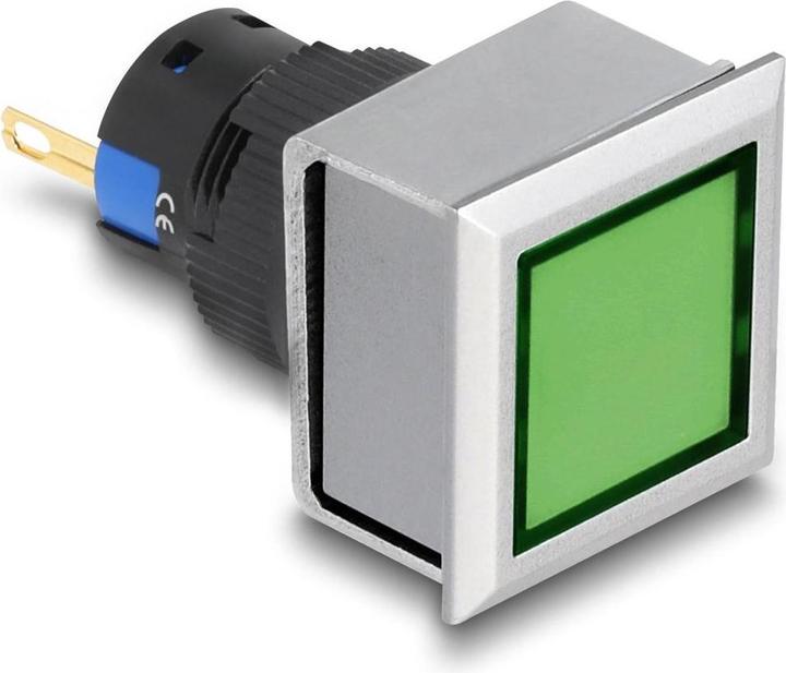 Delock 16 mm Kunststoff Signallampe grün / Lötversion / vier (Housing)