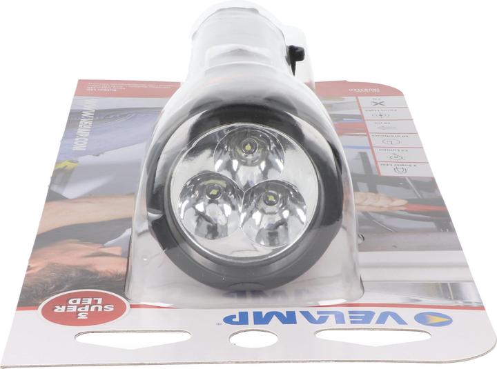 Actual product image Velamp LED Gummi-Taschenlampe, wasserdicht, mit Handschlaufe (27 cm, 12 lm)