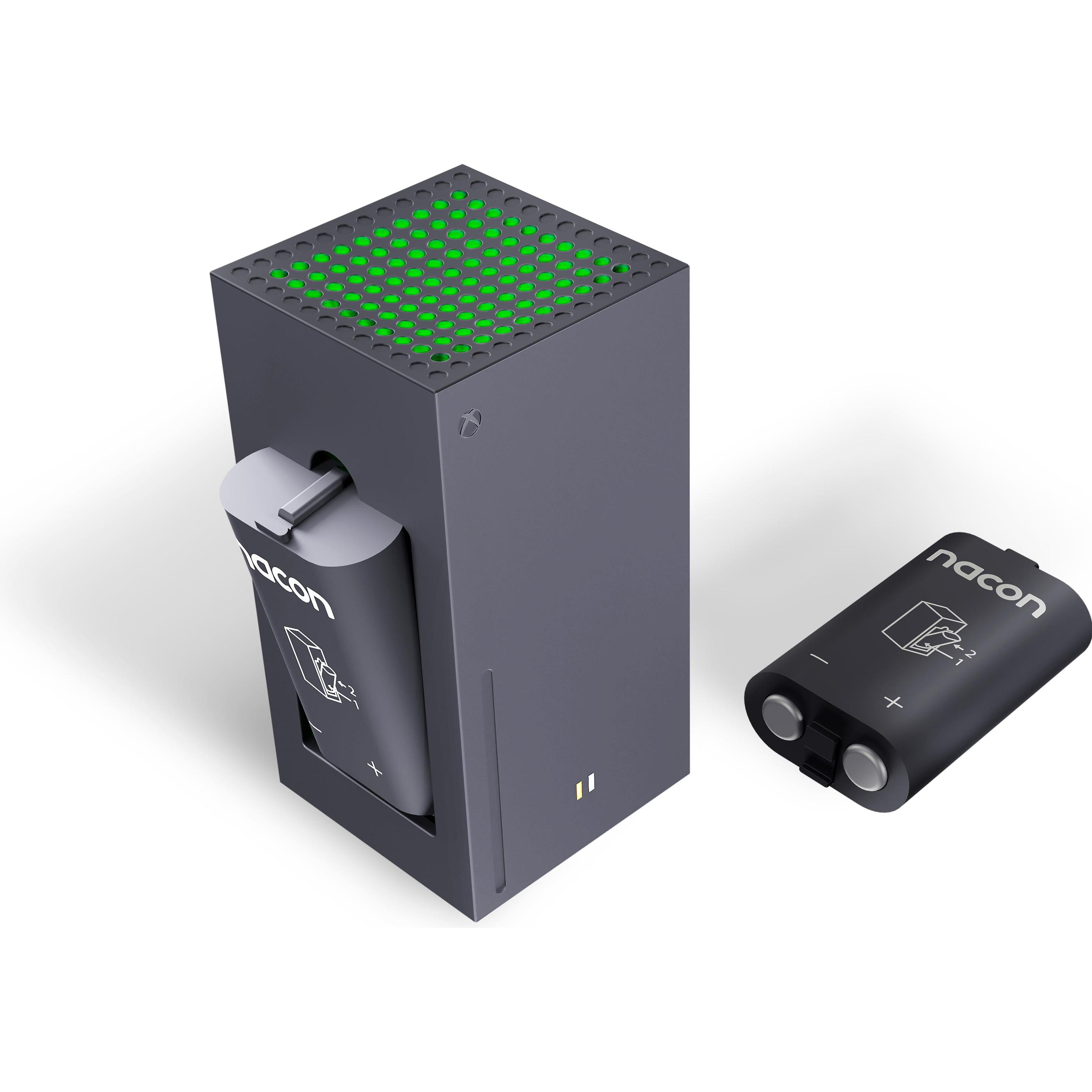 Nacon Gaming Dual-Charger (Xbox Serie S, Xbox One S, Xbox Series X), Accessori per controller gaming, Nero