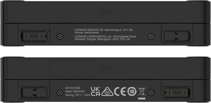 Actual product image Corsair iCUE LINK QX120 RGB 120 mm PWM fan (black, expansion kit) (120 mm, 1 x)