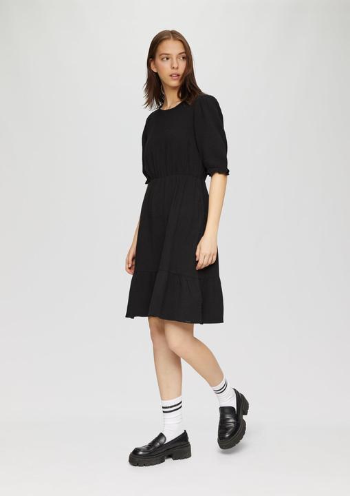 Actual product image S.Oliver Kleid Kurzes Baumwoll-Kleid mit Raffungen und elastischen Bündchen (32)