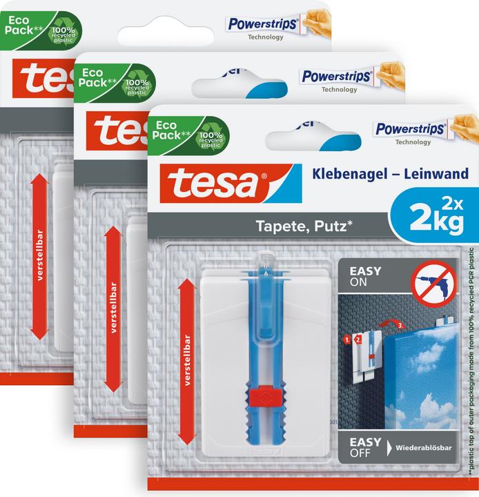 Actual product image tesa Canvas Adhesive Nail Wallpaper & Plaster Height Adjustable