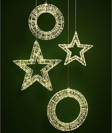 Produktbild G. Wurm Lichterkranz 1800er LED warmweiss mit Timer 6/18, IP44 Adapter aus Kunststoff weiss Ø58cm (0.58 m)