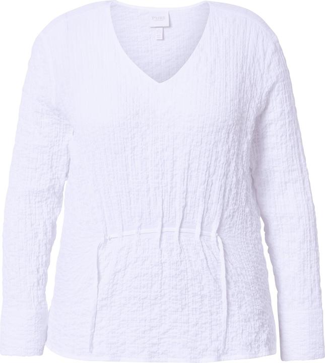 Produktbild Ulla Popken Tunika-Bluse, Raffung, V-Ausschnitt, Langarm (46, 48)