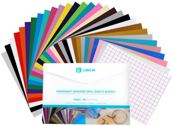 Actual product image Loklik Permanent Vinyl Material Bundle (A4)