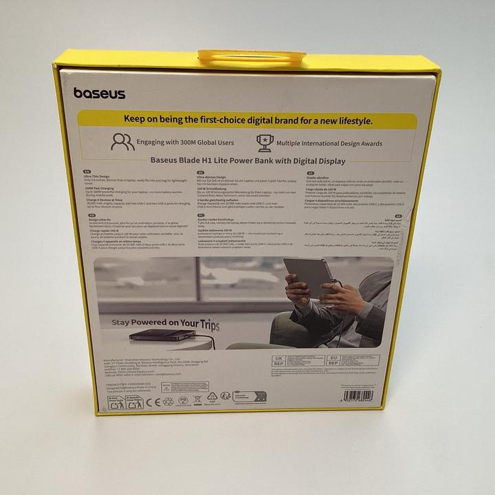 Productafbeelding Baseus Powerbank Blade H1 20000mAh 100W (czarny) (20000 mAh, 100 W, 74 Wh)