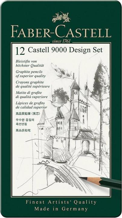 Actual product image Faber-Castell Pencil Castell 9000 (2H, 8B, 12x)