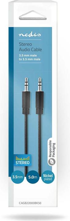 Produktbild Nedis 3,5 mm Stereo-Audiokabel (Stecker auf Stecker) (5 m)