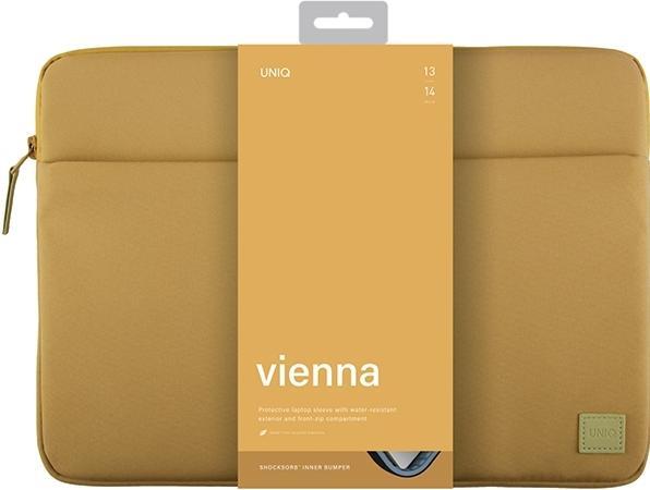 Produktbild Uniq etui Vienna laptop Sleeve 14" zółty/canary yellow Waterproof RPET (14")