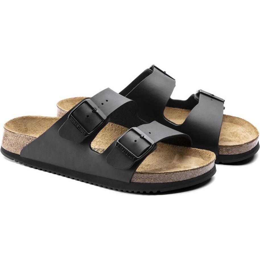 Birkenstock, Herren, Sandalen, Arizona Birko-Flor Schmal, Schwarz, (42)