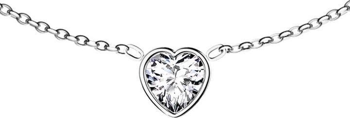 Produktbild Star Piercing Kette silber Anhänger Herz Kristall silber (ohne Messing, Chirurgenstahl 316L)