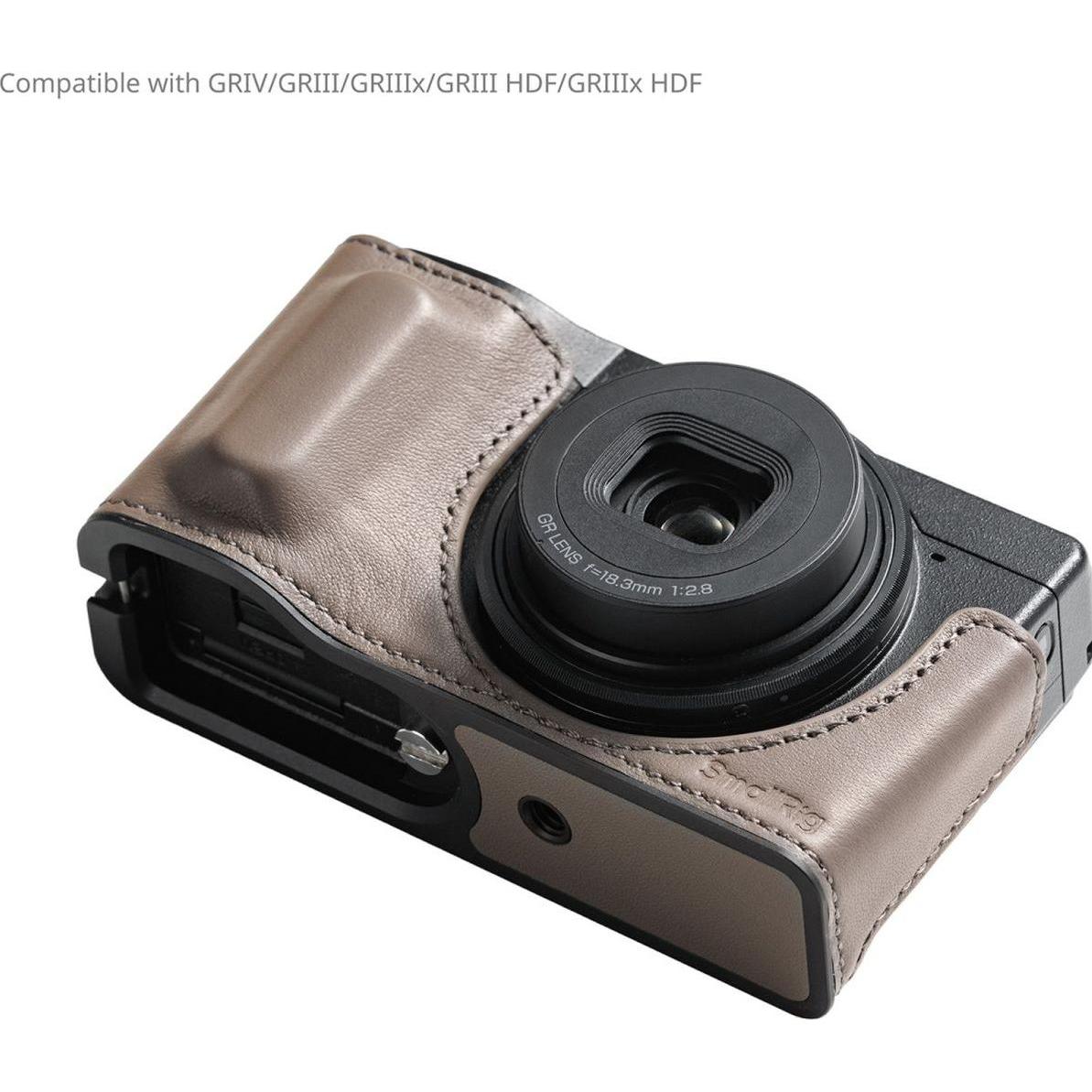 SmallRig 5677 Leather Case Kit for RICOH GR IV / GR III / GR IIIx / GR III HDF / GR IIIx HDF (Grey), Borsa fotocamera, Grigio