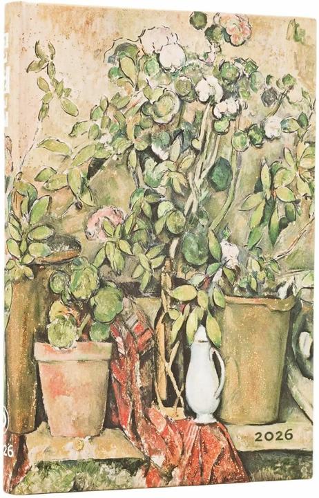 Paperblanks Kalenderfür2026,CezannesTerrakotta-TöpfeundBlumen