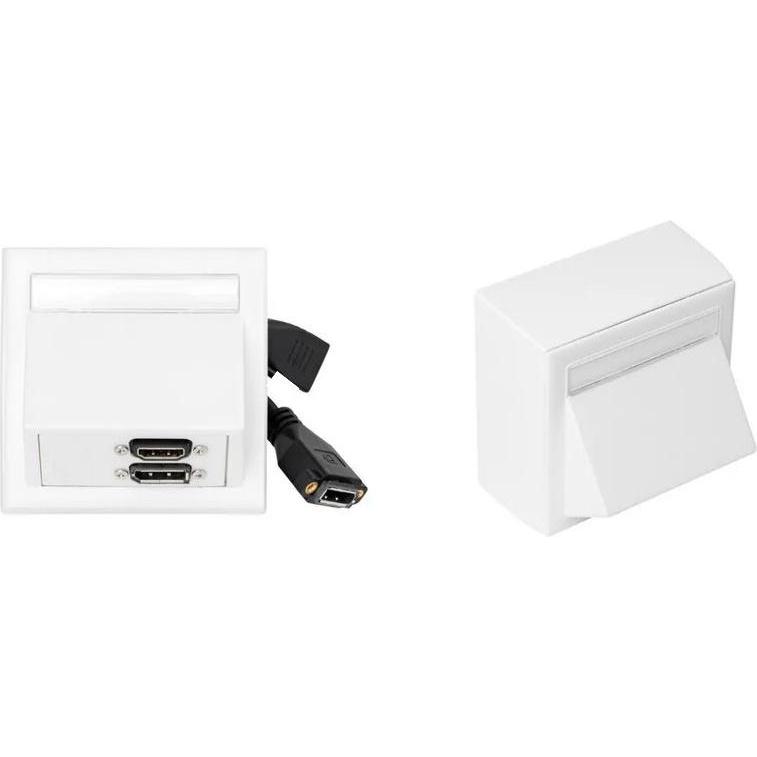 Vivolink Wall box HDMI, DisplayPort, TV Wandhalterung, Weiss