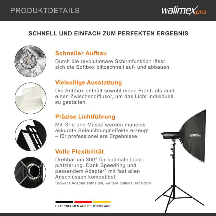 Immagine prodotto Walimex pro Softbox da studio 60x90 Hensel EH (Soft box)