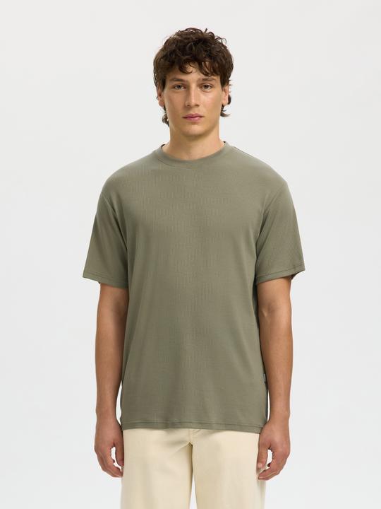 Produktbild Selected Geripptes Baumwoll T-Shirt (M)