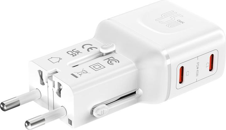Produktbild Value USB-Reiseladegerät, EU/UK/US, 2x USB C, 45W (45 W, 2 Ports)