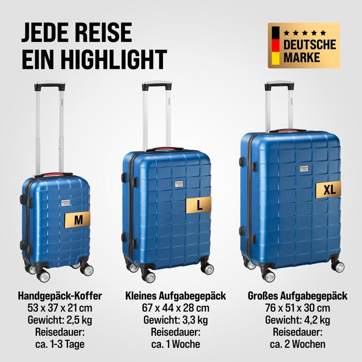 Image du produit Monzana Valise rigide Serrure TSA Lot de 3