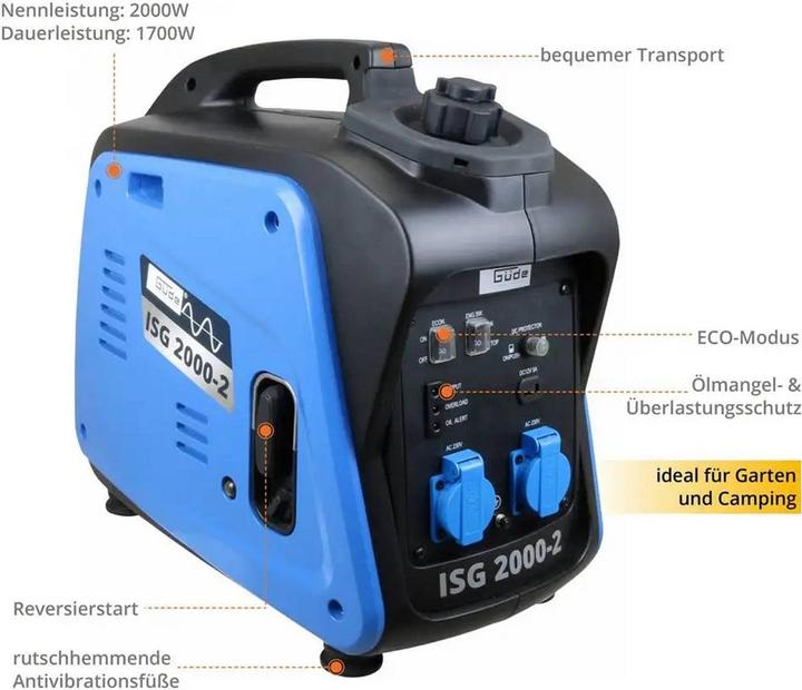 Produktbild Güde Stromerzeuger (2000 W, 4.10 l)