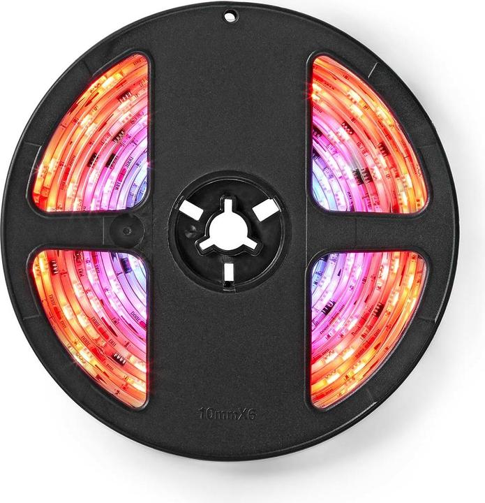 Actual product image Nedis Smartlife Full Color LED Strip WIFILS51CRGB WLAN Multicolour 5000 mm IP65 700 lm (Multicoloured, 500 cm, Indoor)