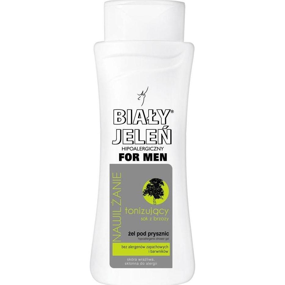 Biały Jeleń, Duschmittel, White Deer - Hypoallergenic Moisturizing For Men Toning Birch Juice 300Ml (300 ml)