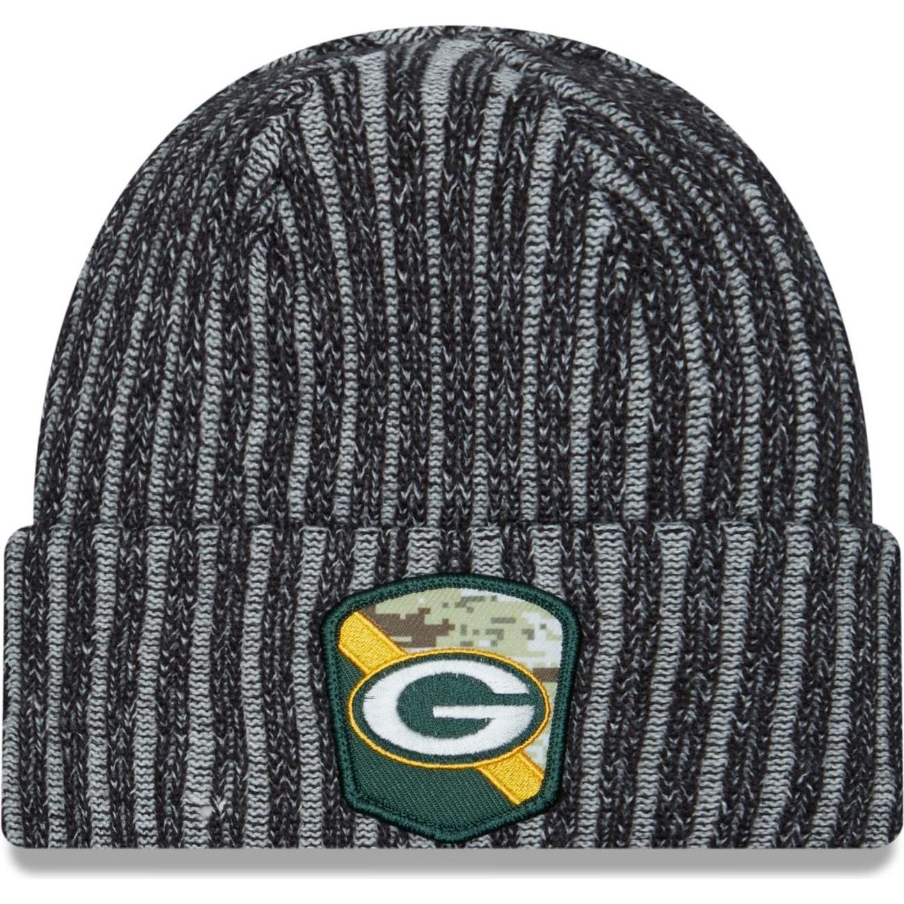 New Era, Herren, Mütze, NFL Salute to Service Wintermütze Green Bay Packers, Grün